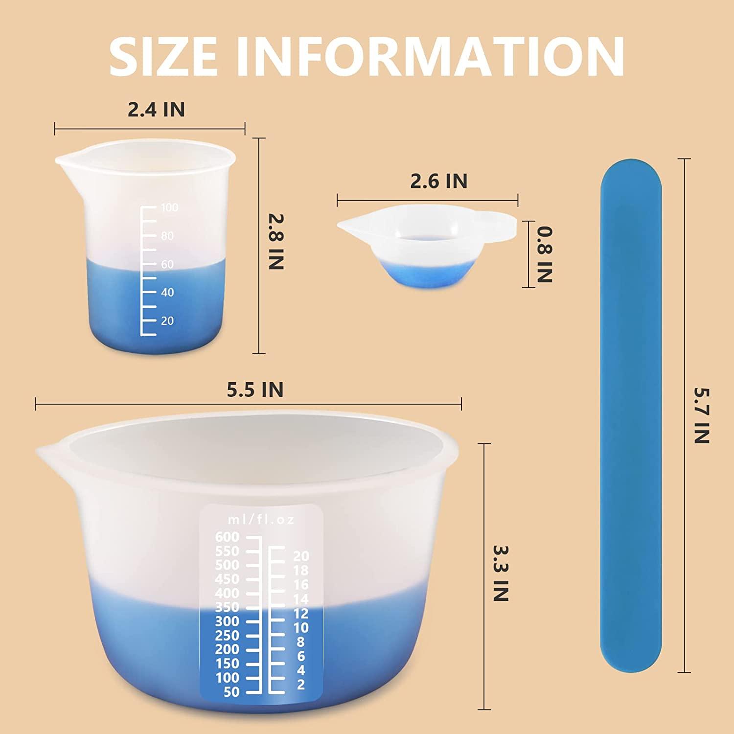 Silicone Measuring Cup Measuring Resin Cups 100 ML Silicone Cups for Resin  