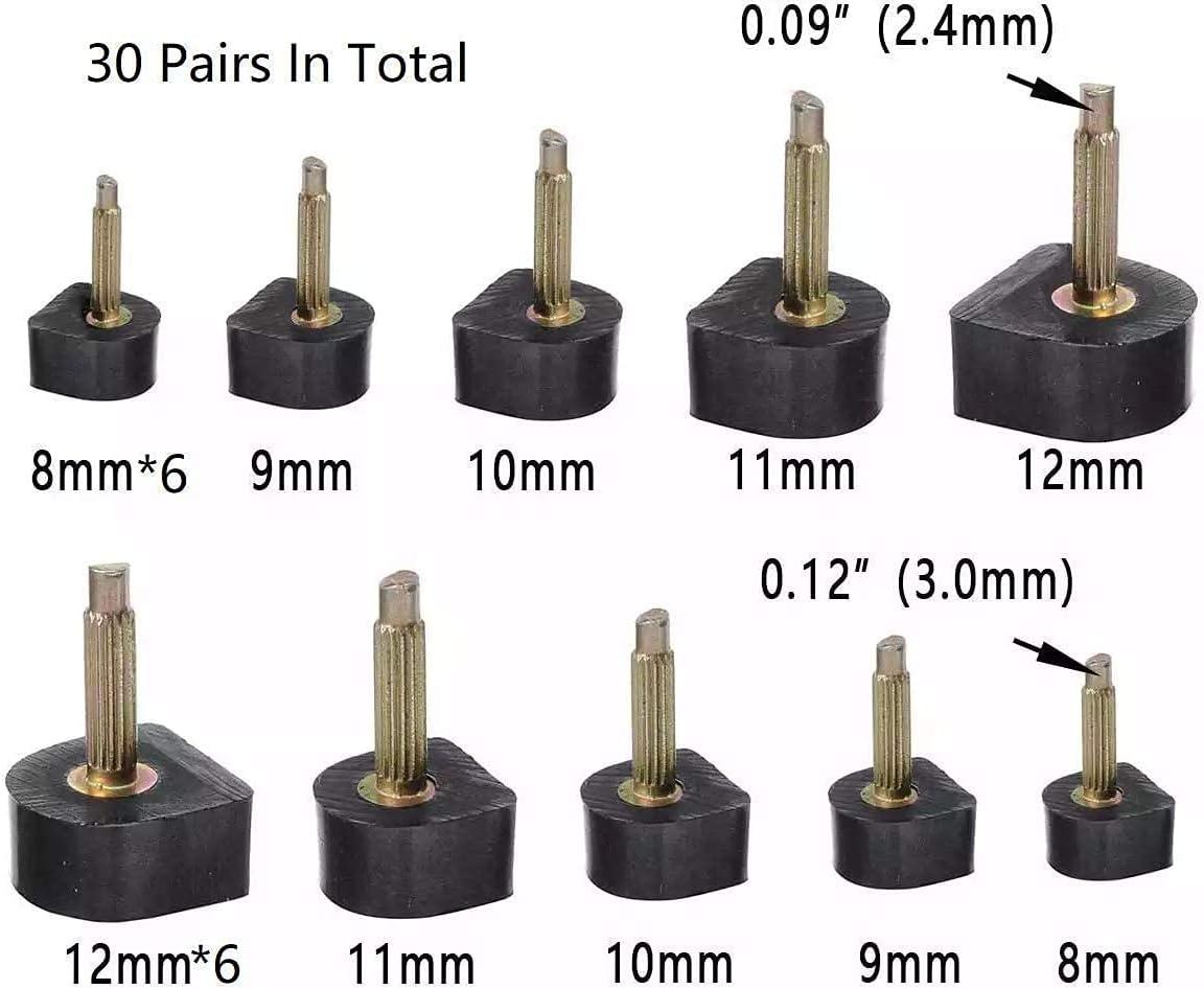 28 Pairs Black High Heel Replacement Tips With Stiletto Remove Pliers, 7 Sizes Shoes Repair Caps, U-Shaped High Heel Repair Tips Pin Kit For Women Shoes(Black,7-12.5mm - View #6