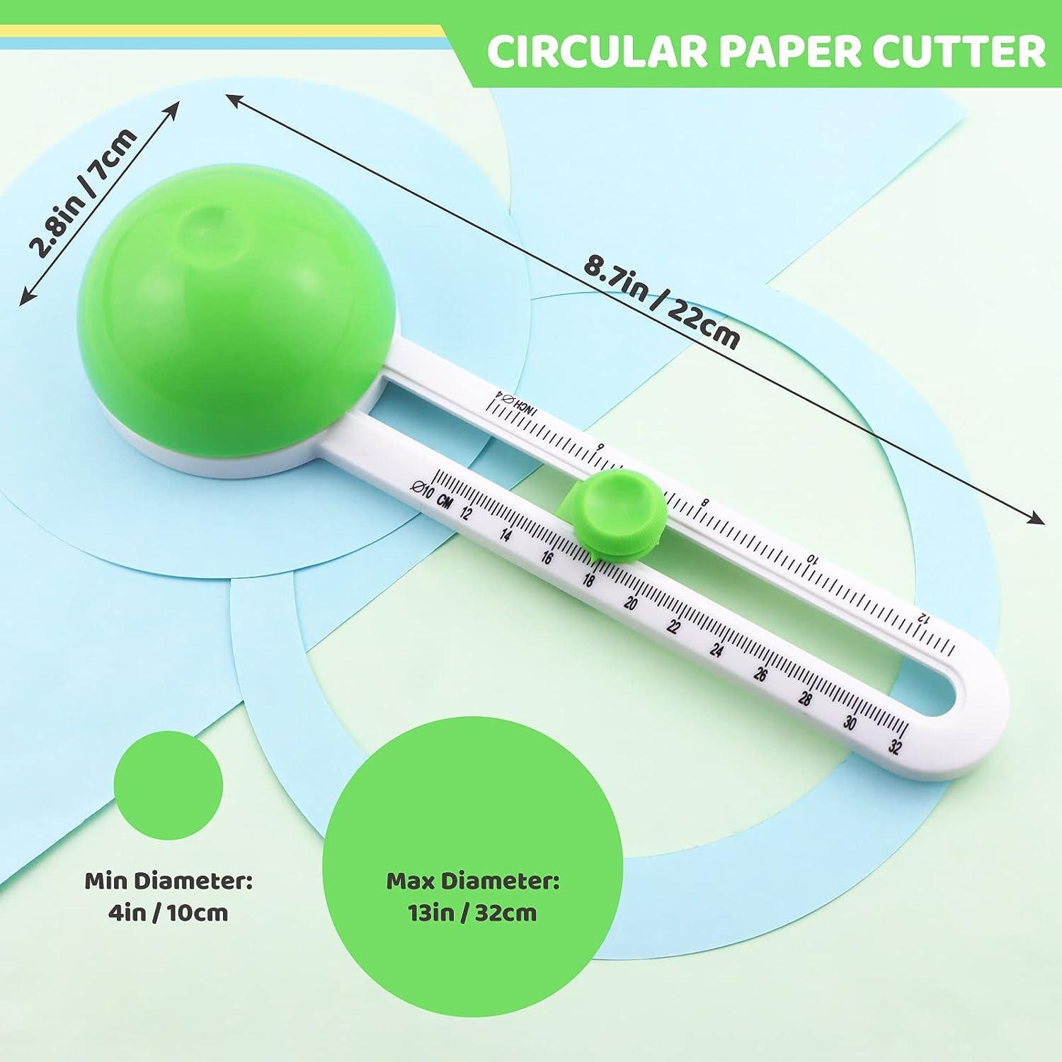 YETOOME Circular Paper Cutter, Rotary Circle Cutter Cut Paper Trimmer  Scrapbooking Tool with 3 Replaceable Blades for Art and DIY Crafts, Cards  Making (Green)