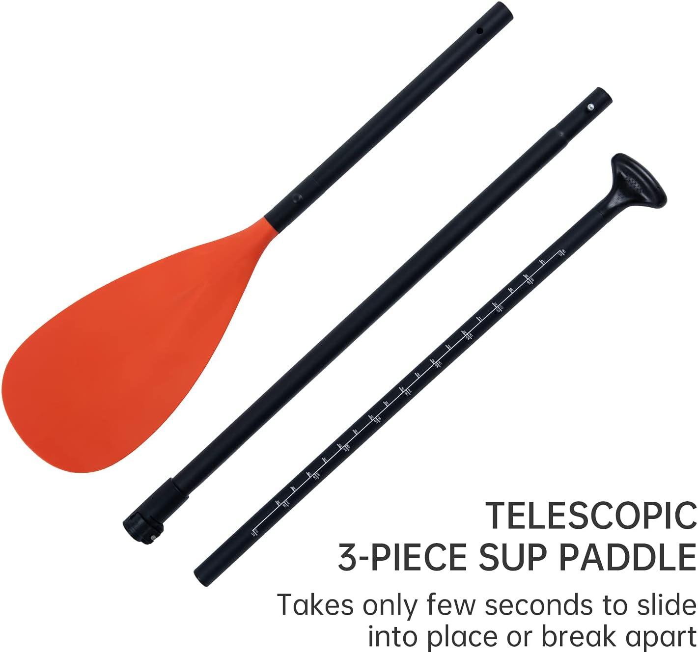 BORUIMA SUP Paddle Adjustable 3 Pieces Floating Alloy Shaft and Nylon