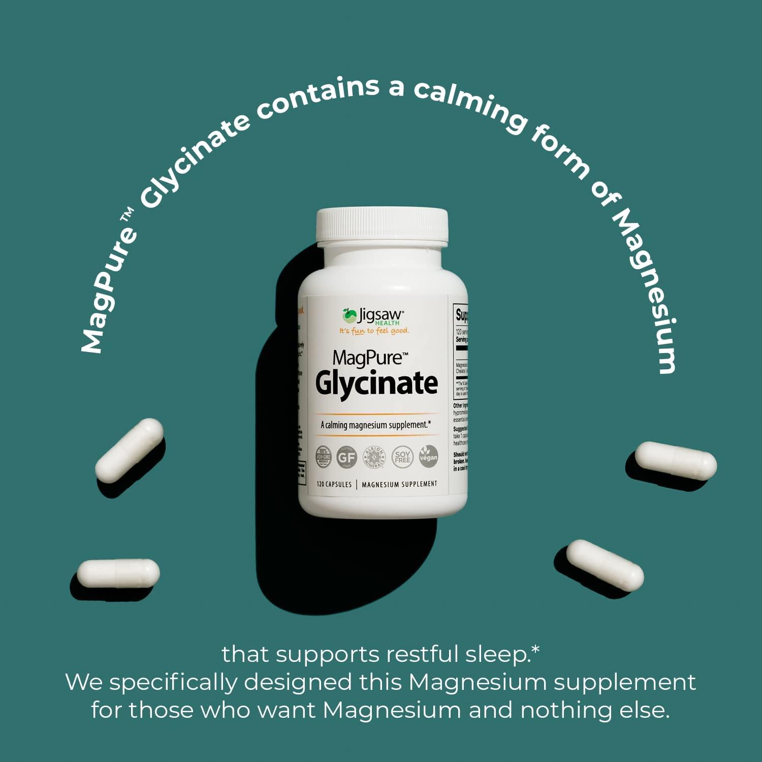 Jigsaw Health MagPure Glycinate 120 Capsules Premium Magnesium