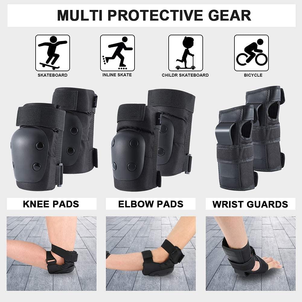 Adults Kids Skateboard Protective Gear, Knee Guard & Elbow Guard