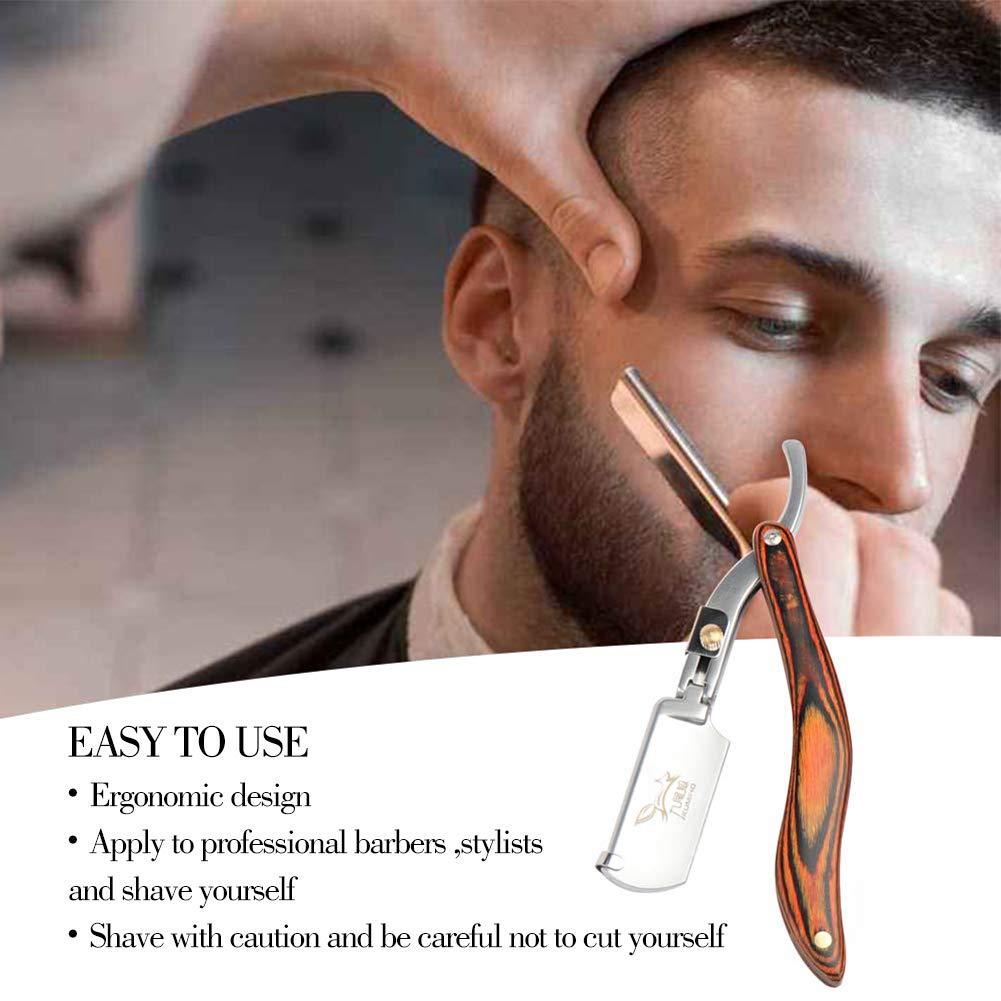 manual razors redwood handle shaver men's shaving razor professional barber Hair cut razor