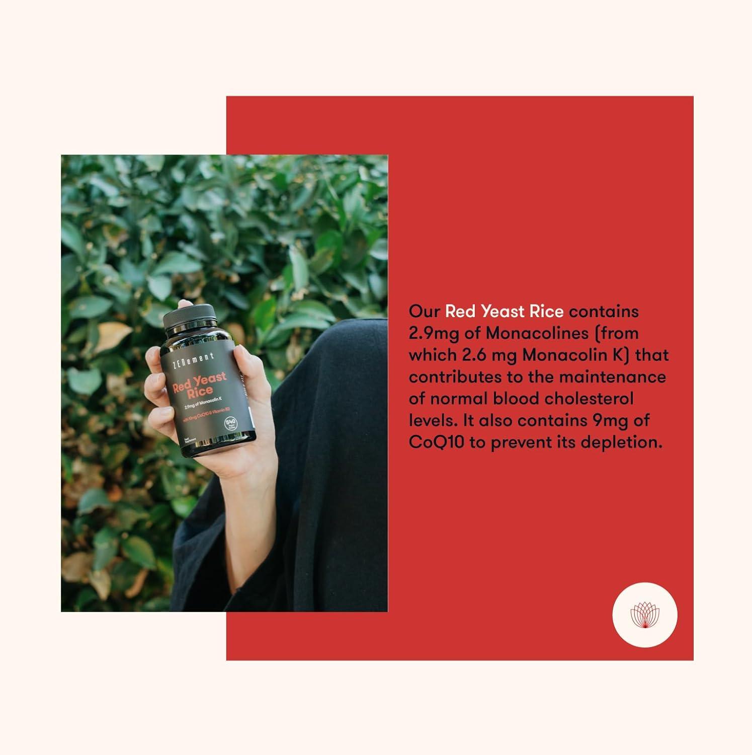 Red Yeast Rice 540 Vegan Tablets with CoQ10 and Vitamin B3