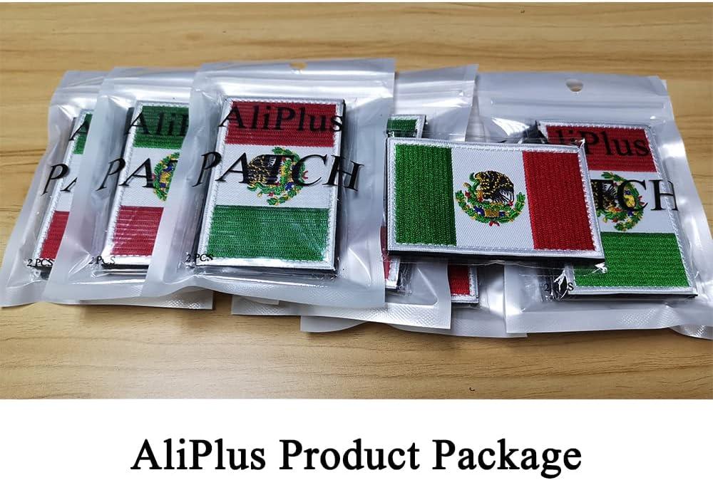 3Pack Mexico Flag Patch Mexican Flags Patchs, Mexico Tactical Flag Embroidery Patch with , for Hats, Tactical Bags, Jackets, Clothes Patch Team Milita