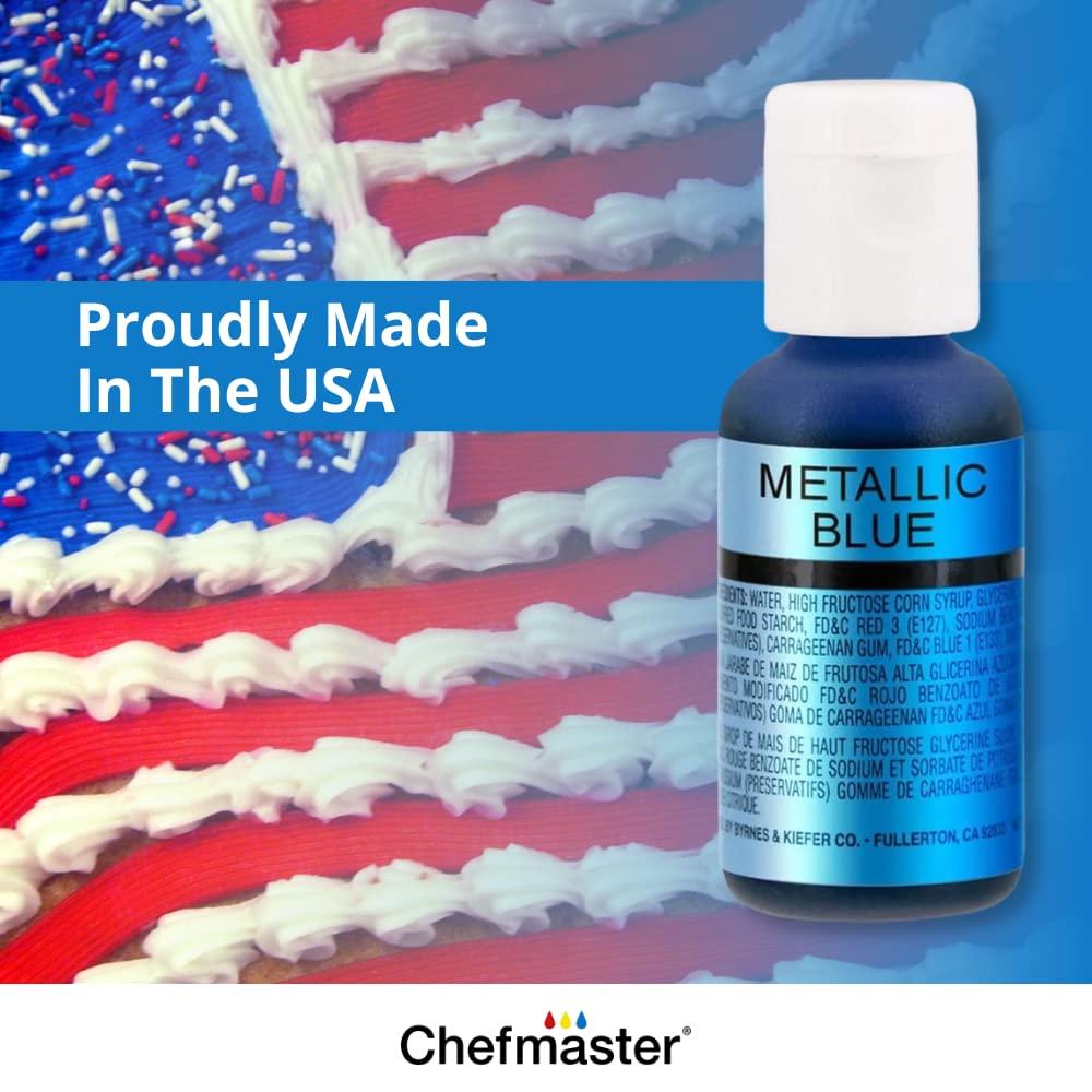 Chefmaster Metallic Airbrush Kit 6 Pack Food Coloring for Vibrant