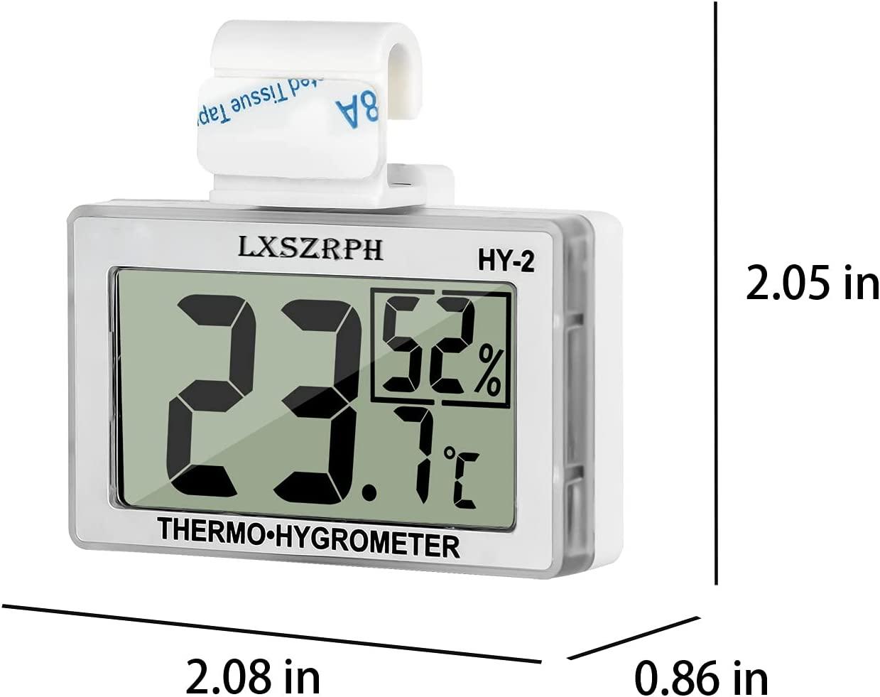 GXSTWU Reptile Hygrometer Thermometer LCD Display Digital Reptile Tank Hygrometer Thermometer ...