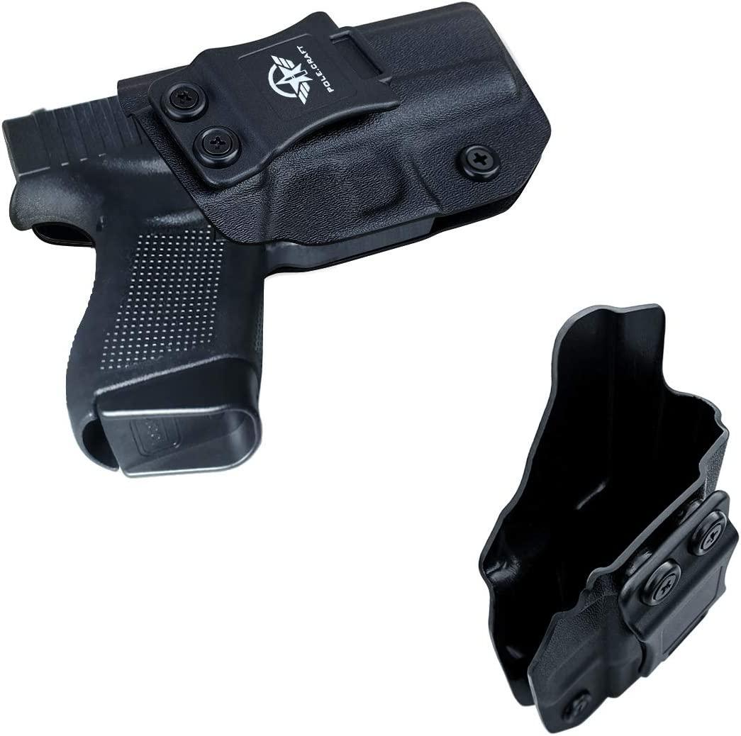 Glock 43/43X IWB Kydex Holster Adjustable Cant & Retention Black