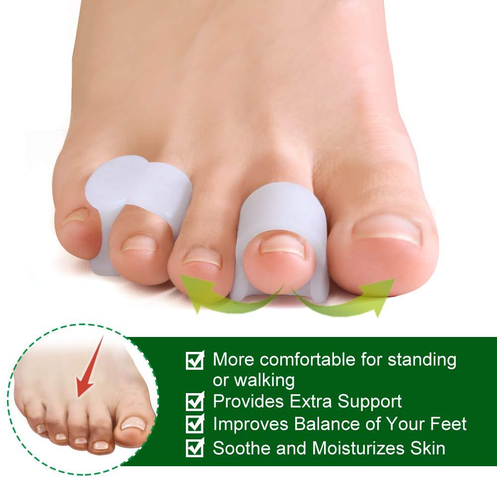 Welnove Gel Toe Separator, Pinky Toe Spacers, Little Toe Cushions for