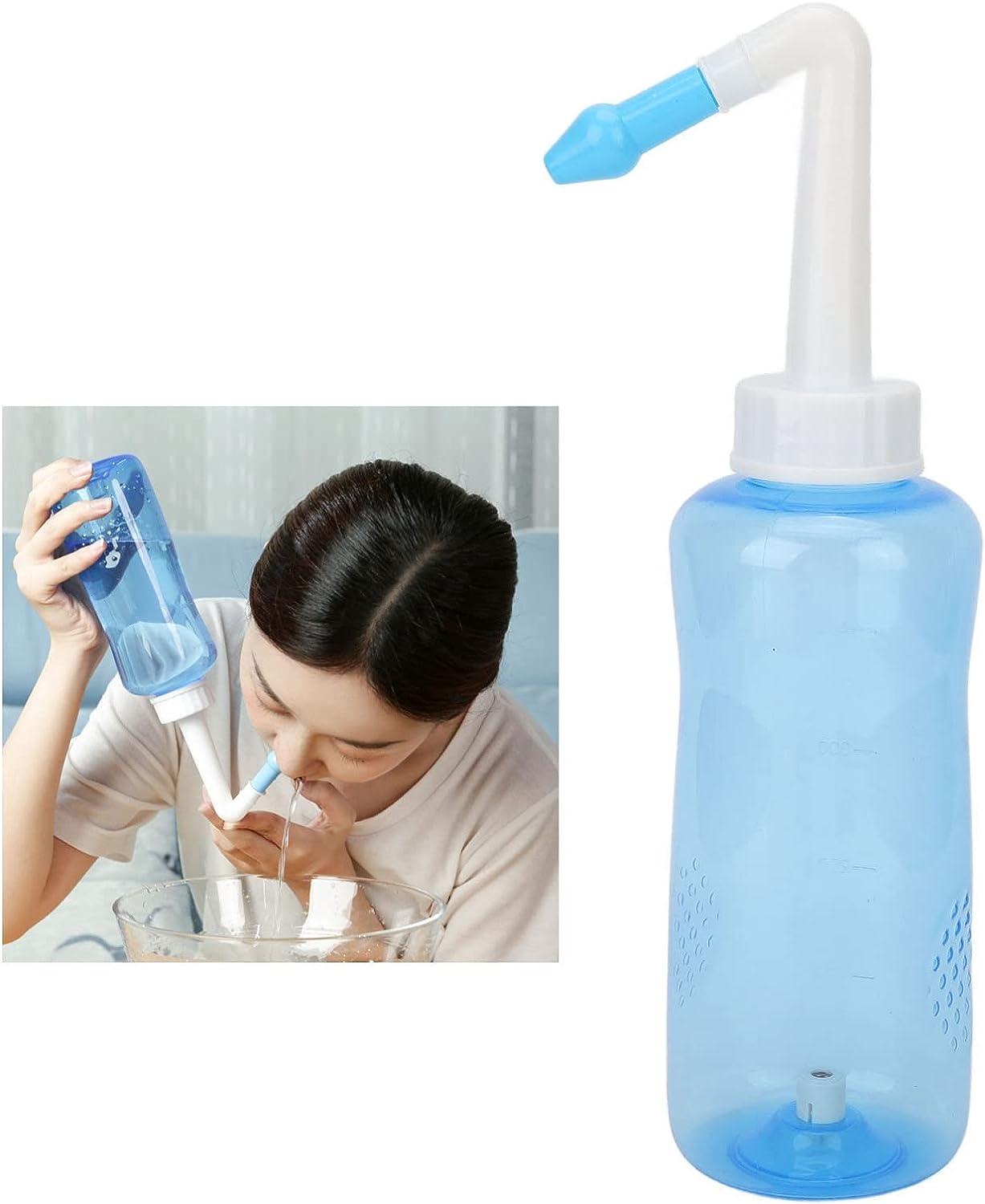 500ml Nose Cleaner Nasal Cleaner Nasal Cleaner Smooth Breathing 2pcs  Nozzles 500ml Bottle for Adults Kids Nasal Wash Cleaner Nose Cleaner Nasal  Device Nose Wash Bottle Nasal Bot