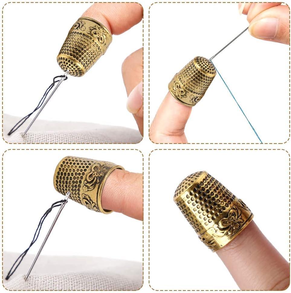 2PCS Knitting Finger Protector Knitting Finger Thimble Sewing Finger Rings