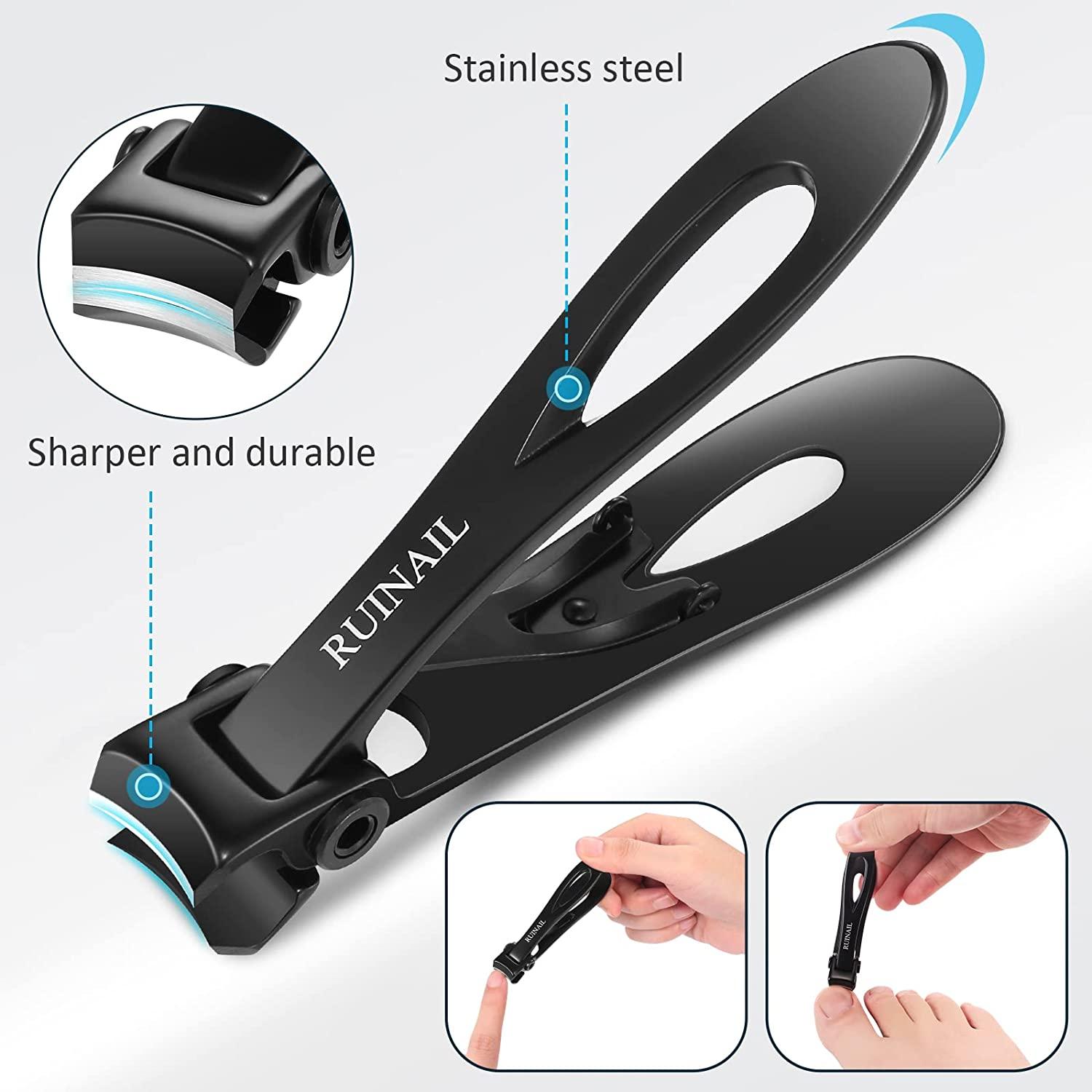 SZQHT Ultra Wide Jaw Opening Nail Clippers Set Toenail Clippers