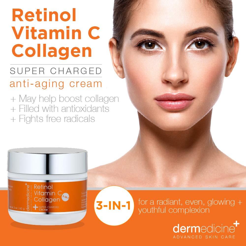 Vitamin C + Retinol + Collagen Super Charged AntiAging Cream for