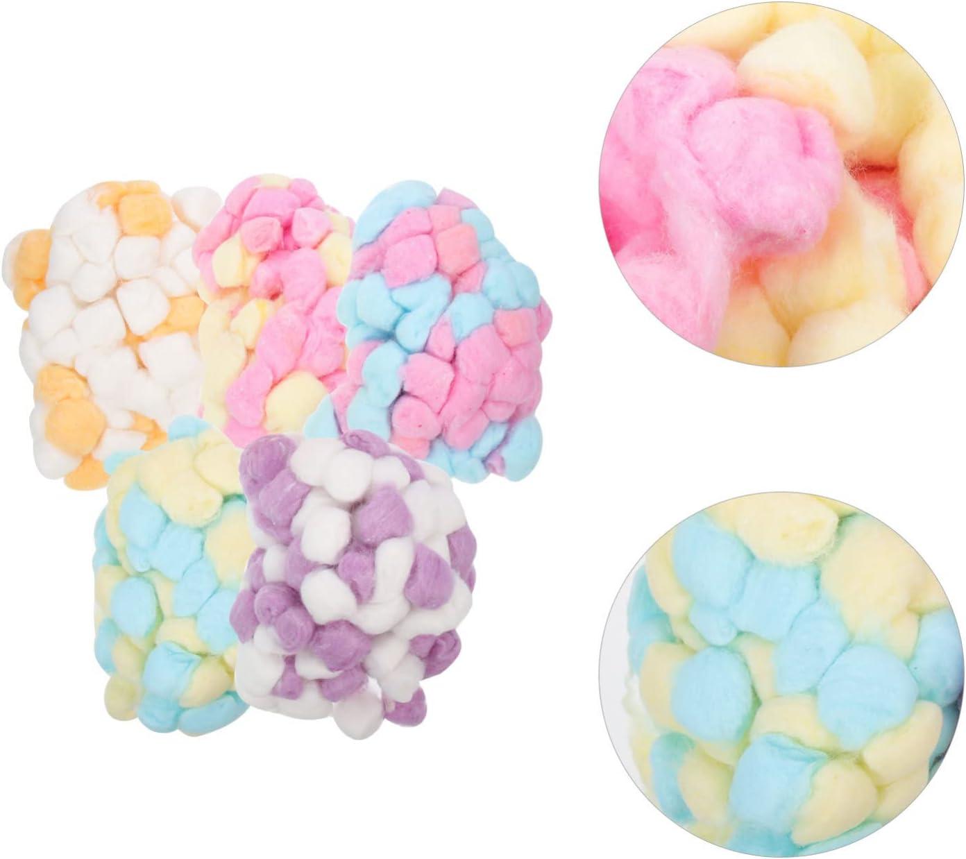 Sewroro 500pcs Colored Cotton Balls Small Pom Poms Degreasing