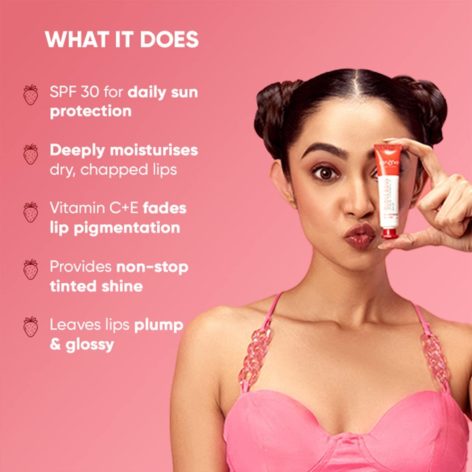 Strawberry Lip Balm SPF 30 | Soft Naturally Pink Lips | Vitamin C & E |  Fades Dark Lip Pigmentation - 12g | Buy Now with Express International  Delivery