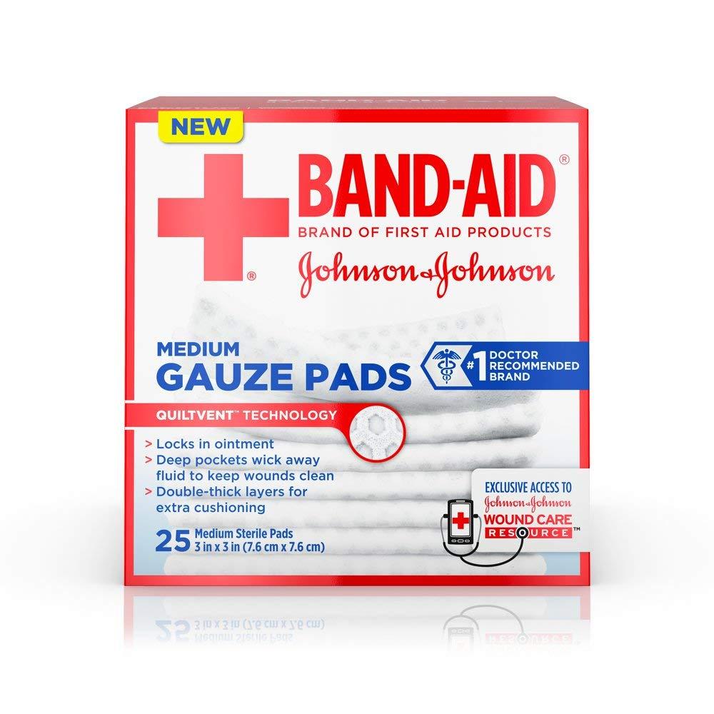 Johnson & Johnson Red Cross Hospital Grade Gauze Pads 3x3 25 ct Buy Online