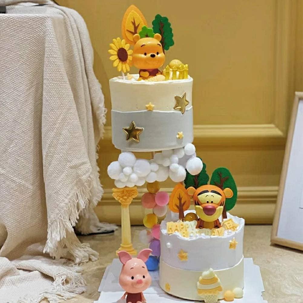 MEMOVAN Winnie The Pooh Cake Topper, Pooh Bear Cake Topper Cupcake Topper,  Winnie Characters Toys Mini Figurines Collection Playset, Pooh Cake  Decoration for Kids Birthday Baby Shower Party Supplies