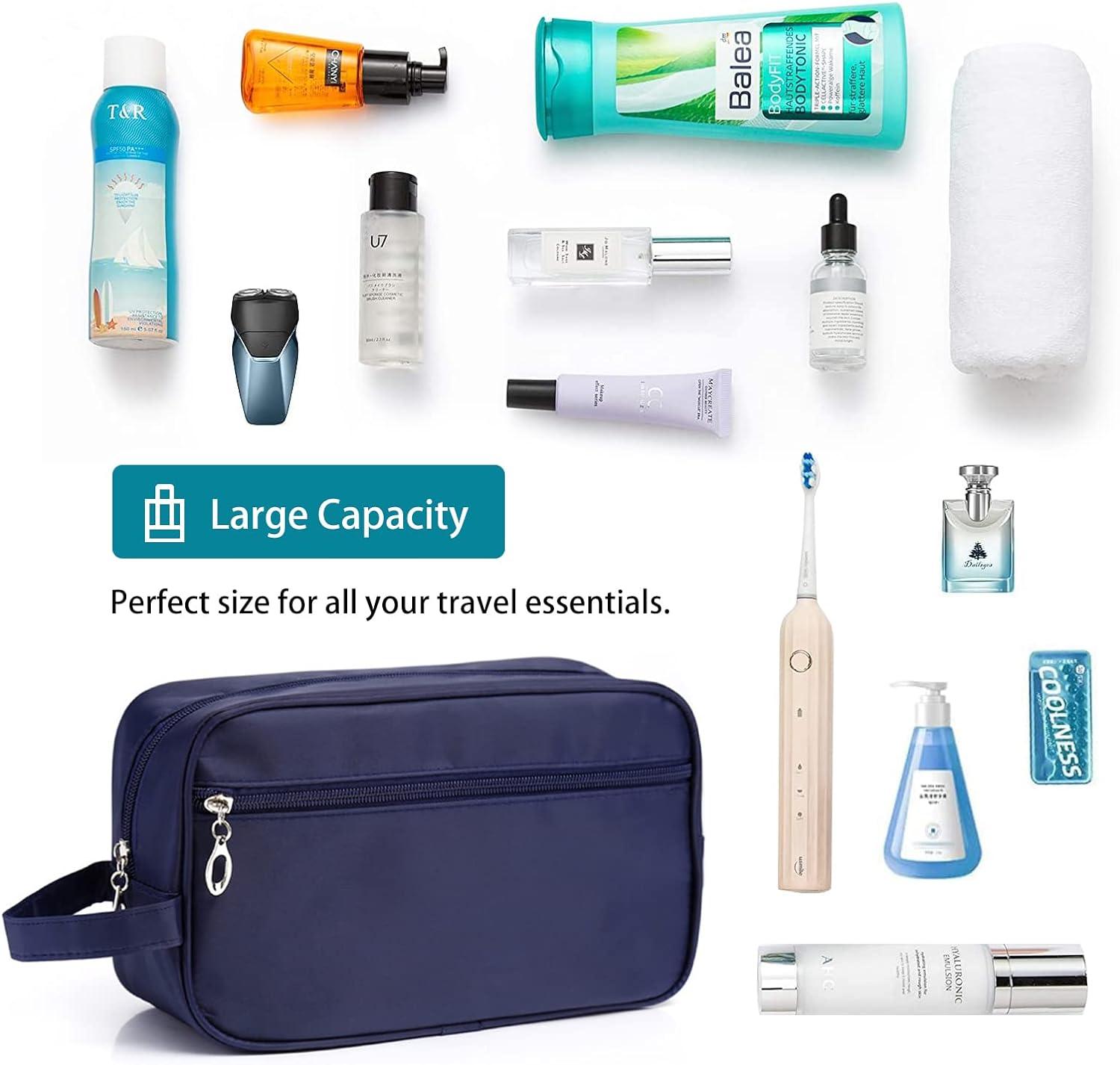 Toiletry Bag for Men FITDON Portable Travel Wash Bag Waterproof Shaving Bag Gym Shower Bathroom
