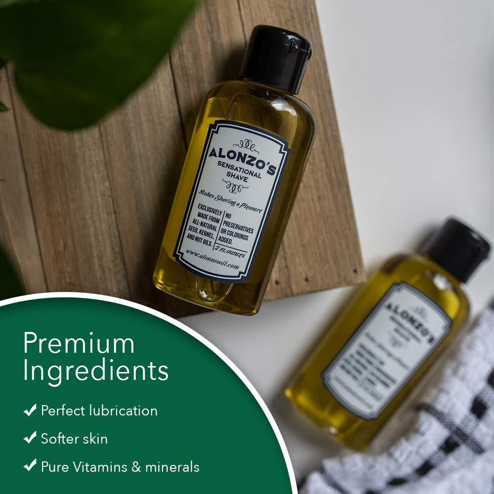 Alonzo's Sensational Shave Shaving Oil for Men (1Pack, 2 Oz Bottle
