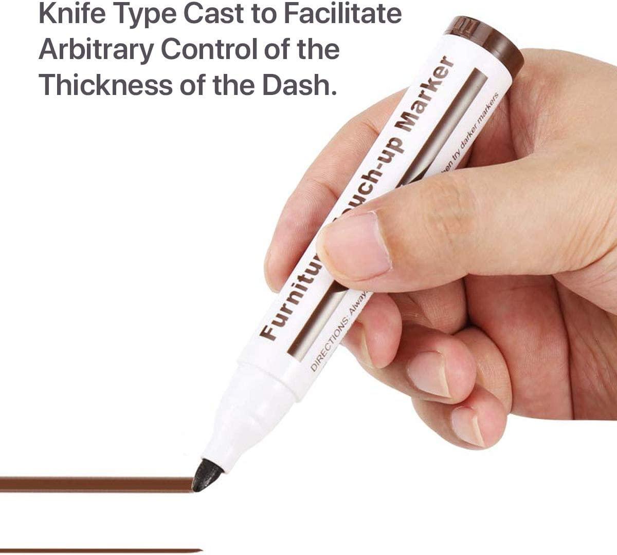 Wooden Furniture Repair Pen Touch Up Markers & Filler Sticks Wood Scratch Restoration Kit Patch Paint Pen Wood Composite Repair Oak Marker - View #6