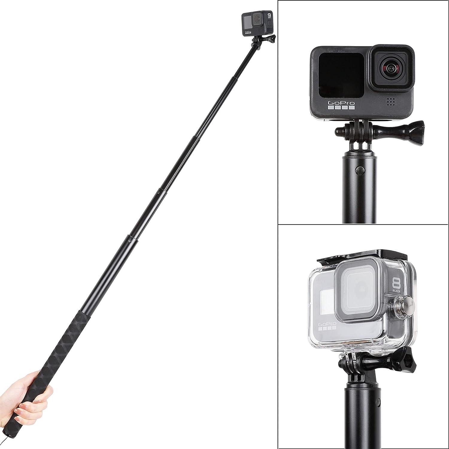 79inch Long Selfie Stick for GoPro 11 10 9 8 7 6 5 Blcak 4 Silver Go Pro Max  Session, DJI Osmo Action 2,AKASO,Insta360 One R Cameras, 45-200cm  Extendable Pole Monopod