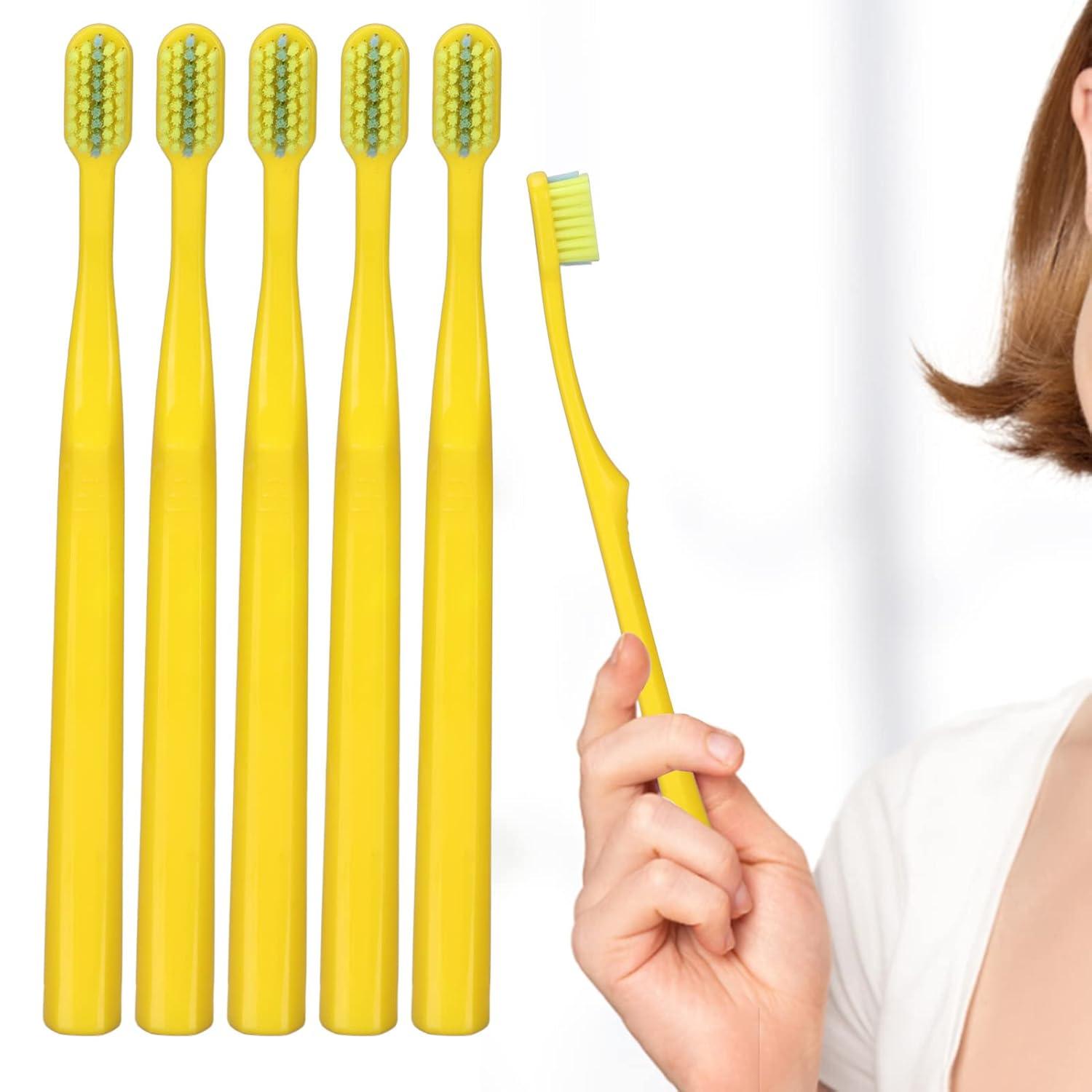 5-Piece Yellow Braces Care Set | Soft & V-Shaped Orthodontic Toothbrush ...
