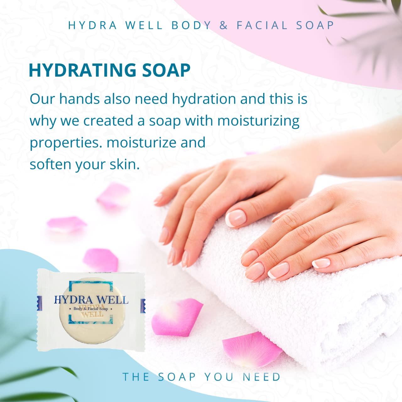 HYDRA WELL 1 OZ (50 Pack) Bar Soap Round Bulk Hotel Travel size