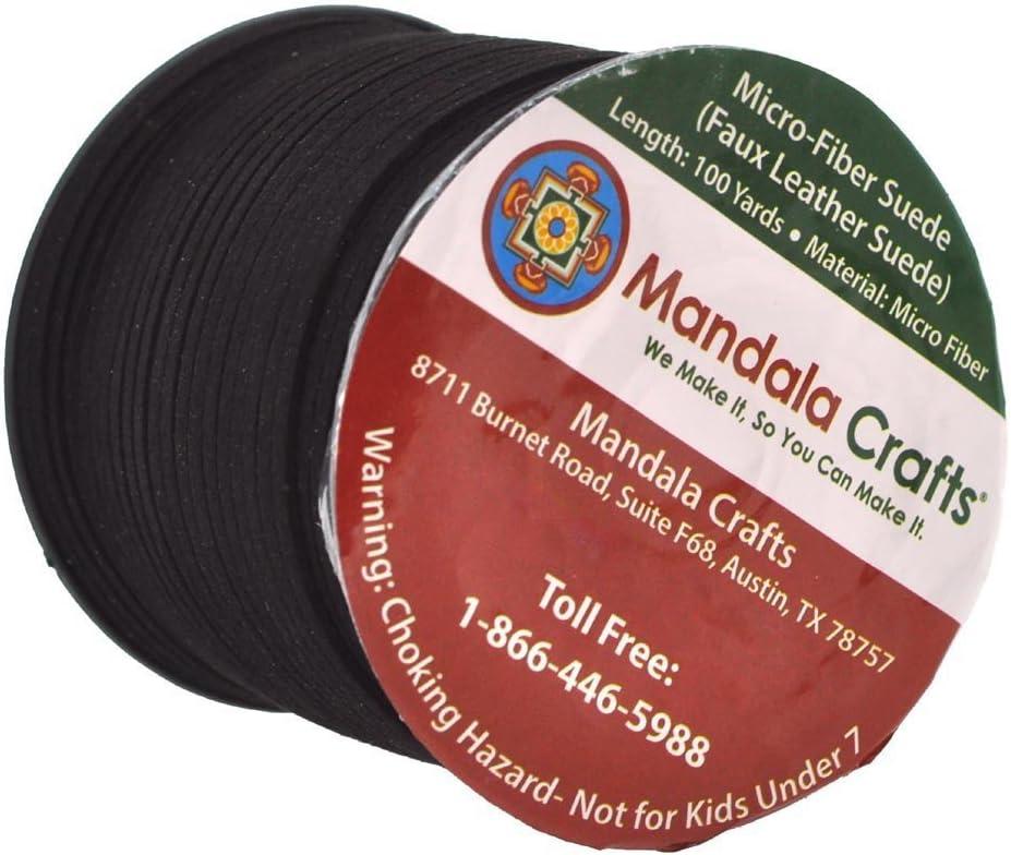 Mandala Crafts 100 Yards 2.65mm Orange Faux Suede Cord - Flat