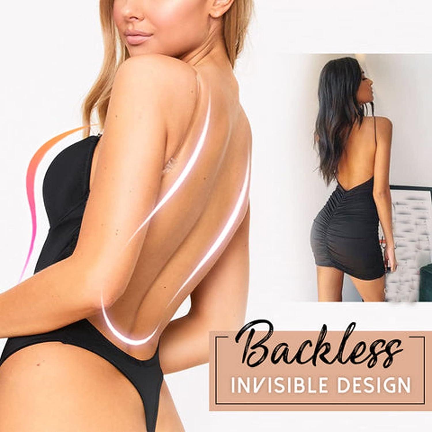 Defitshape Women's Backless Body Shaper Seamless Built-in Bra