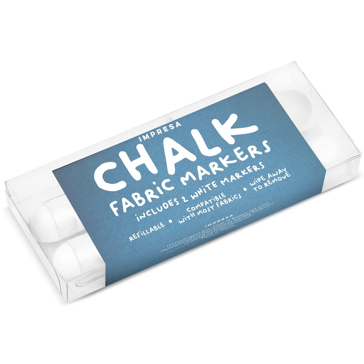 2 Pack Fabric Chalk Markers for Sewing and Quilting - Refillable Chalk  Pencils - White Sewing Chalk for Fabric for Easy and Consistent Erasable  Marking - Tailors Chalk for Fabric Marking