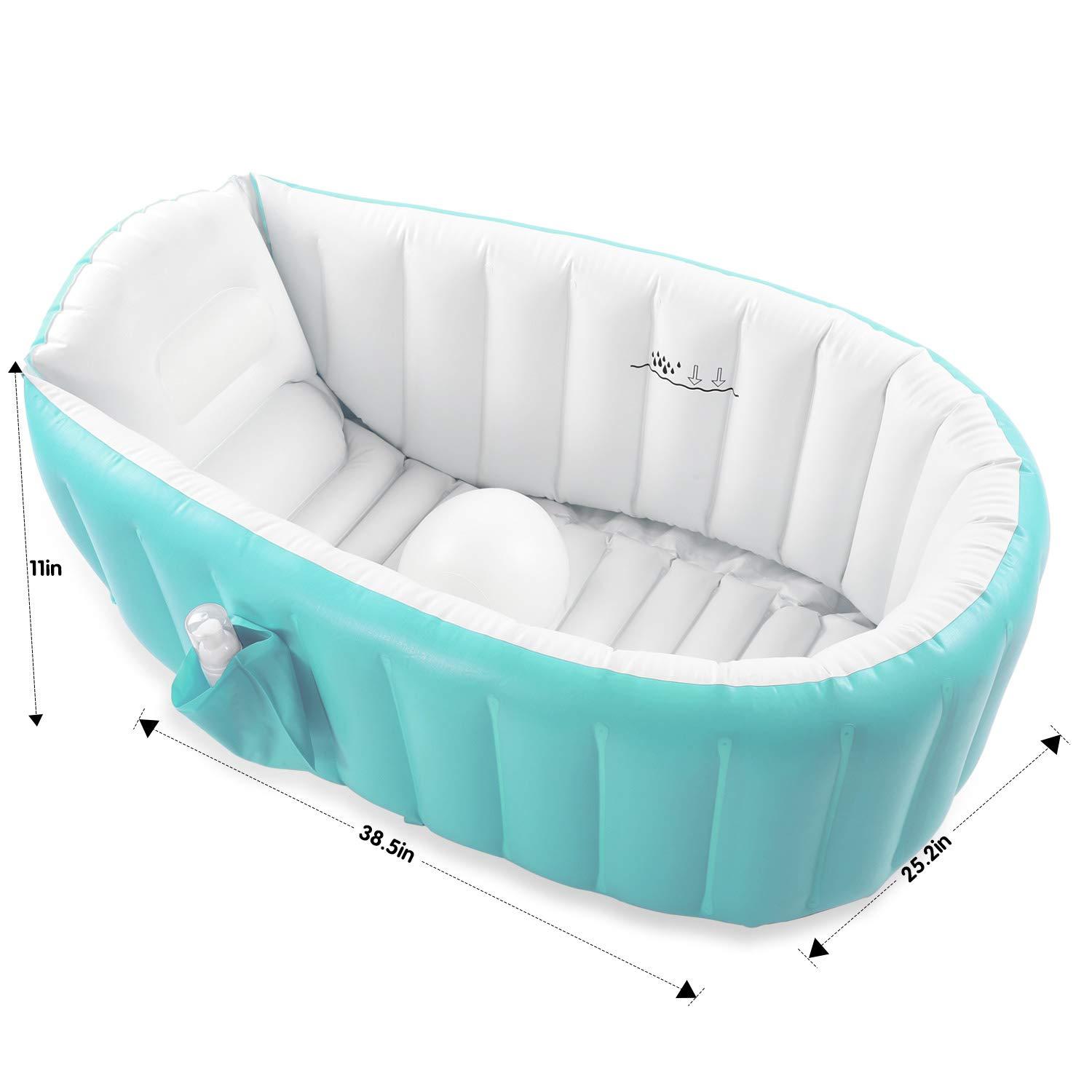 Baby Inflatable Bathtub, Portable Infant Toddler Bathing Tub Non Slip