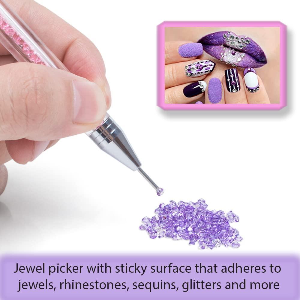 2pcs Gem Crystal Rhinestones Picker Pencil Nail Art Craft Decor Tool Wax Pen  US for sale online