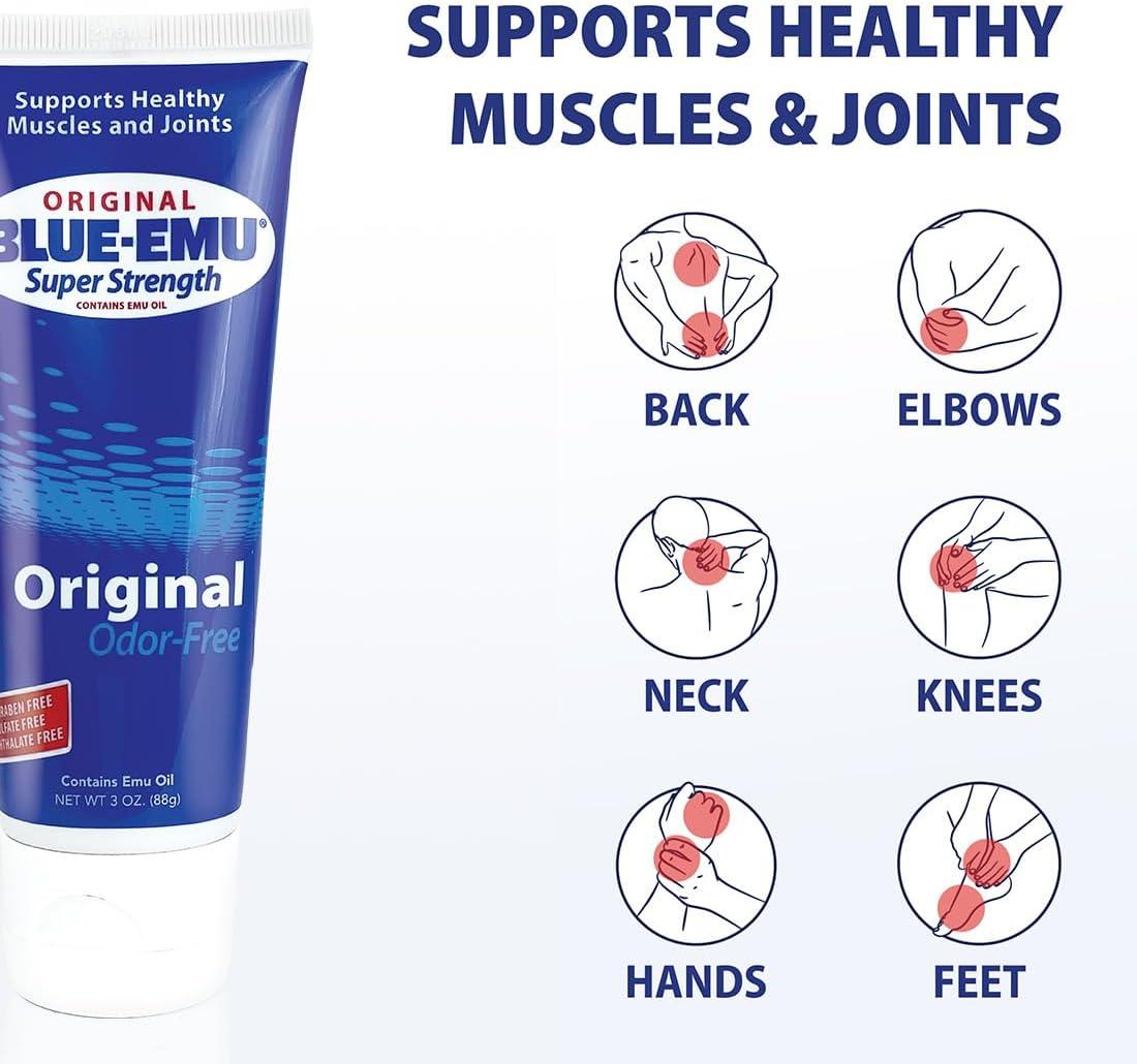  Blue Emu Lidocaine Numbing Cream Pain Relief, 2.7 oz (1 Pack) :  Health & Household