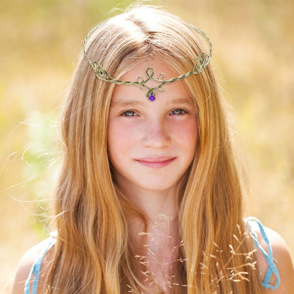 ZJIVQO Forehead Headbands Iron Circlet for Women Woven