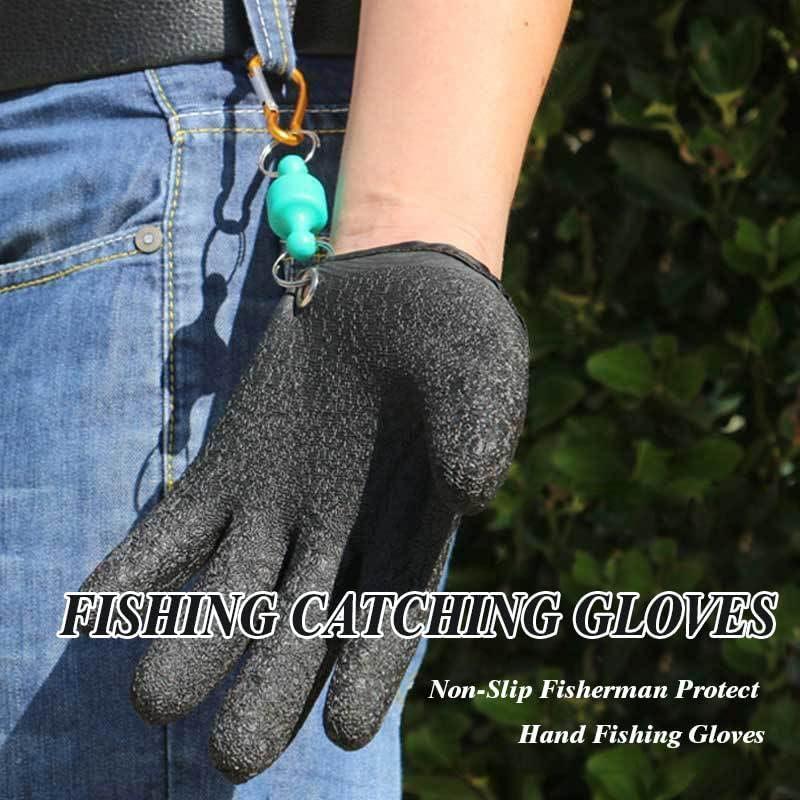 Eurmali 2Pcs Fishing Catching Gloves, Fishing Glove with Magnet