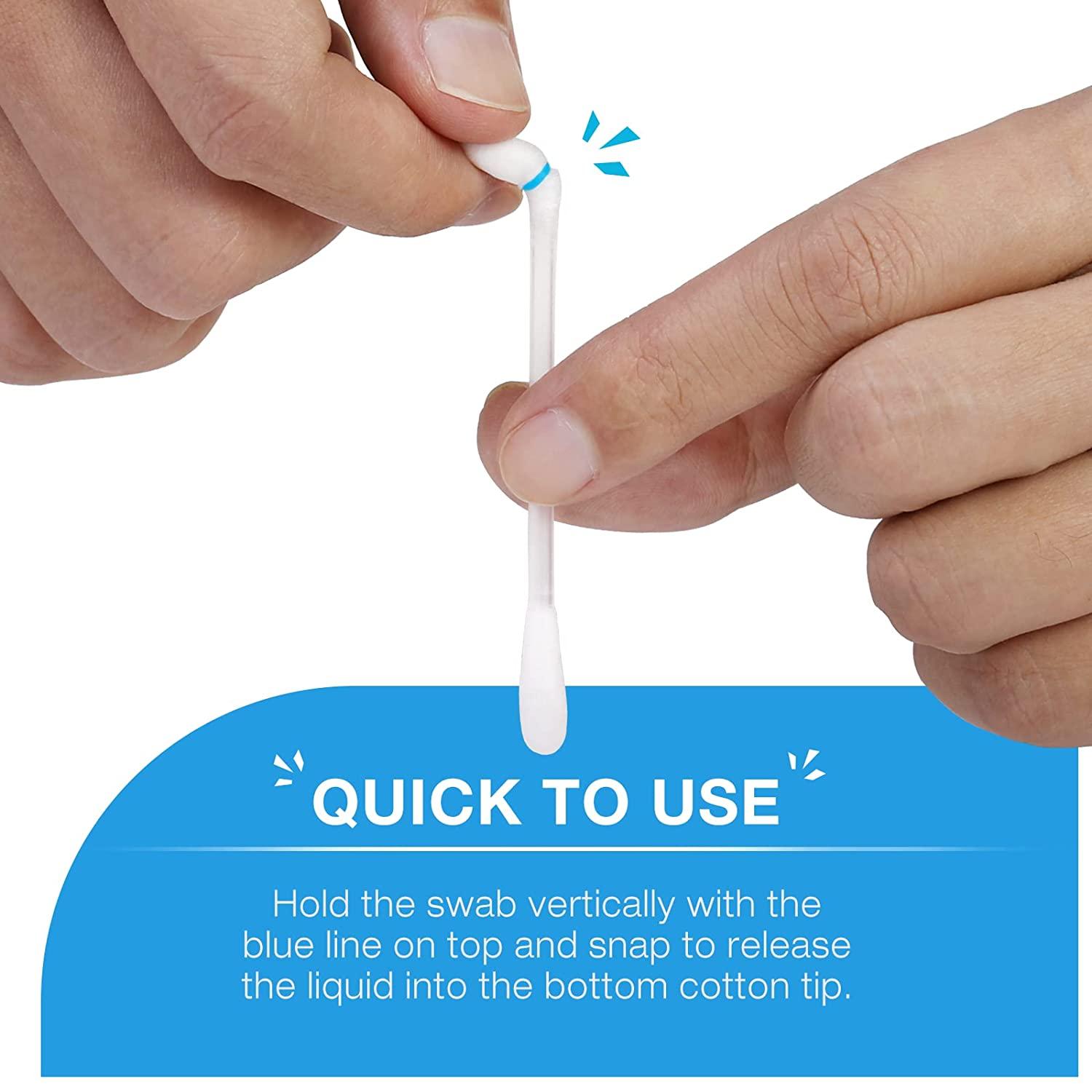 Mebak Piercing Aftercare Swabs with Sterile Saline for Ear, Nose, Belly