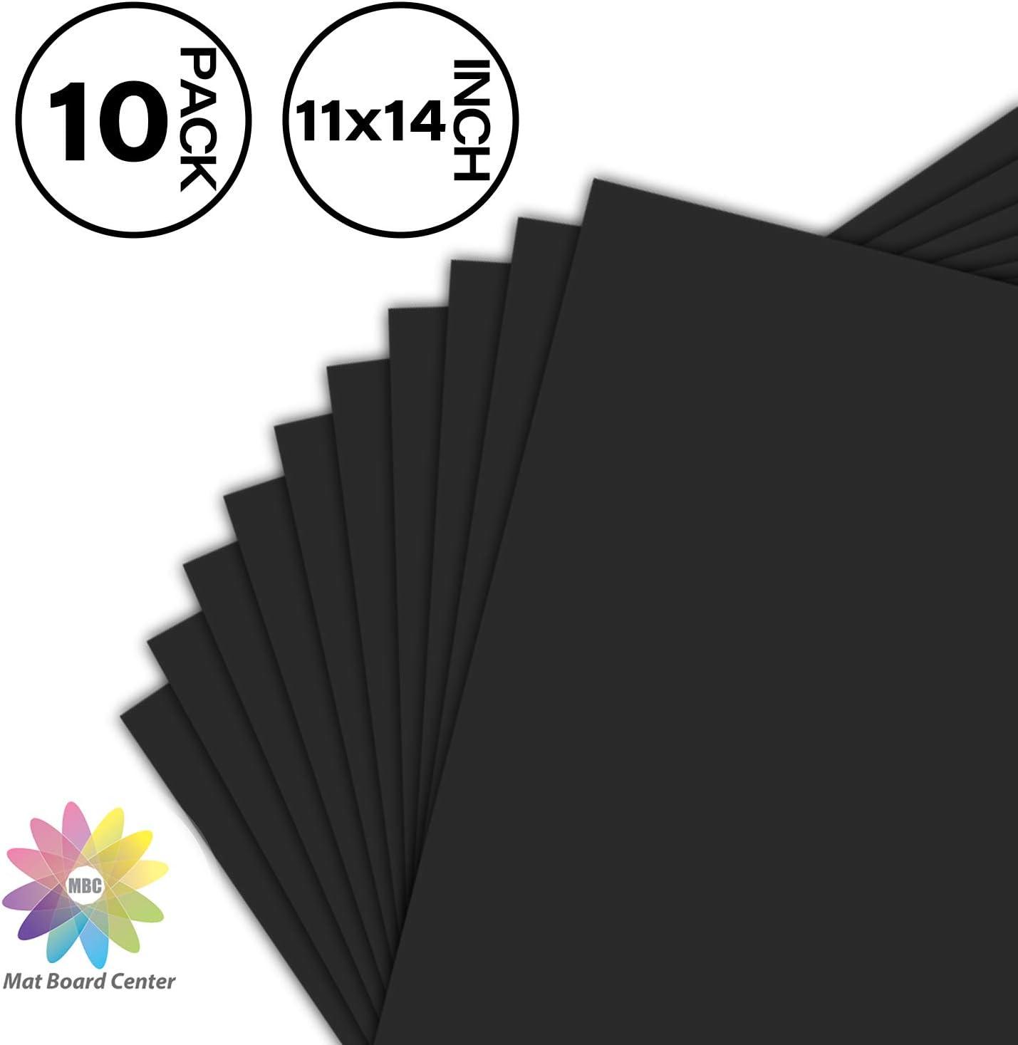Mat Board Center 11x14 Black Uncut Mat Board 10Pack Ideal for Crafts