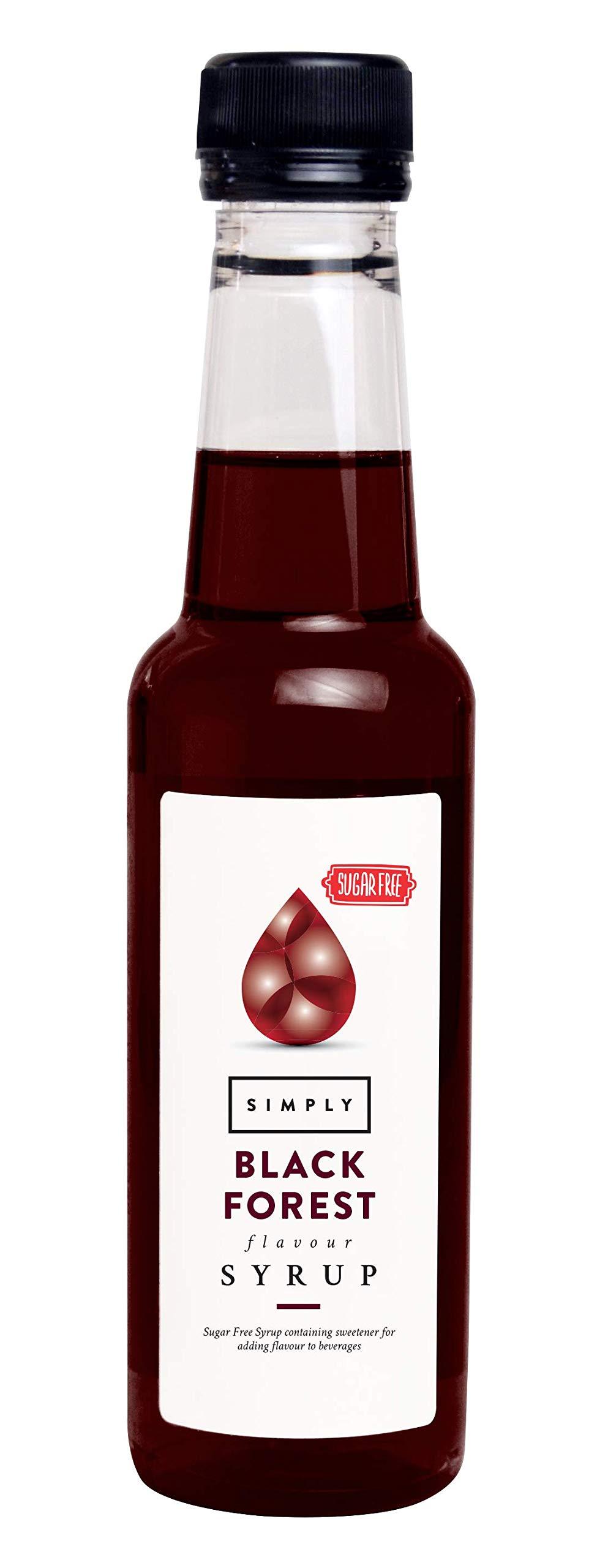 Simply Sugar Free Black Forest Syrup Low Calorie Vegan & Nut Free