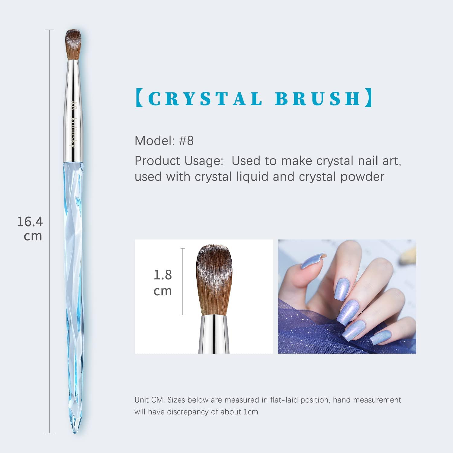 7 Sizes Nail Art Brush For Acrylic Powder 100% Nylon Manicure
