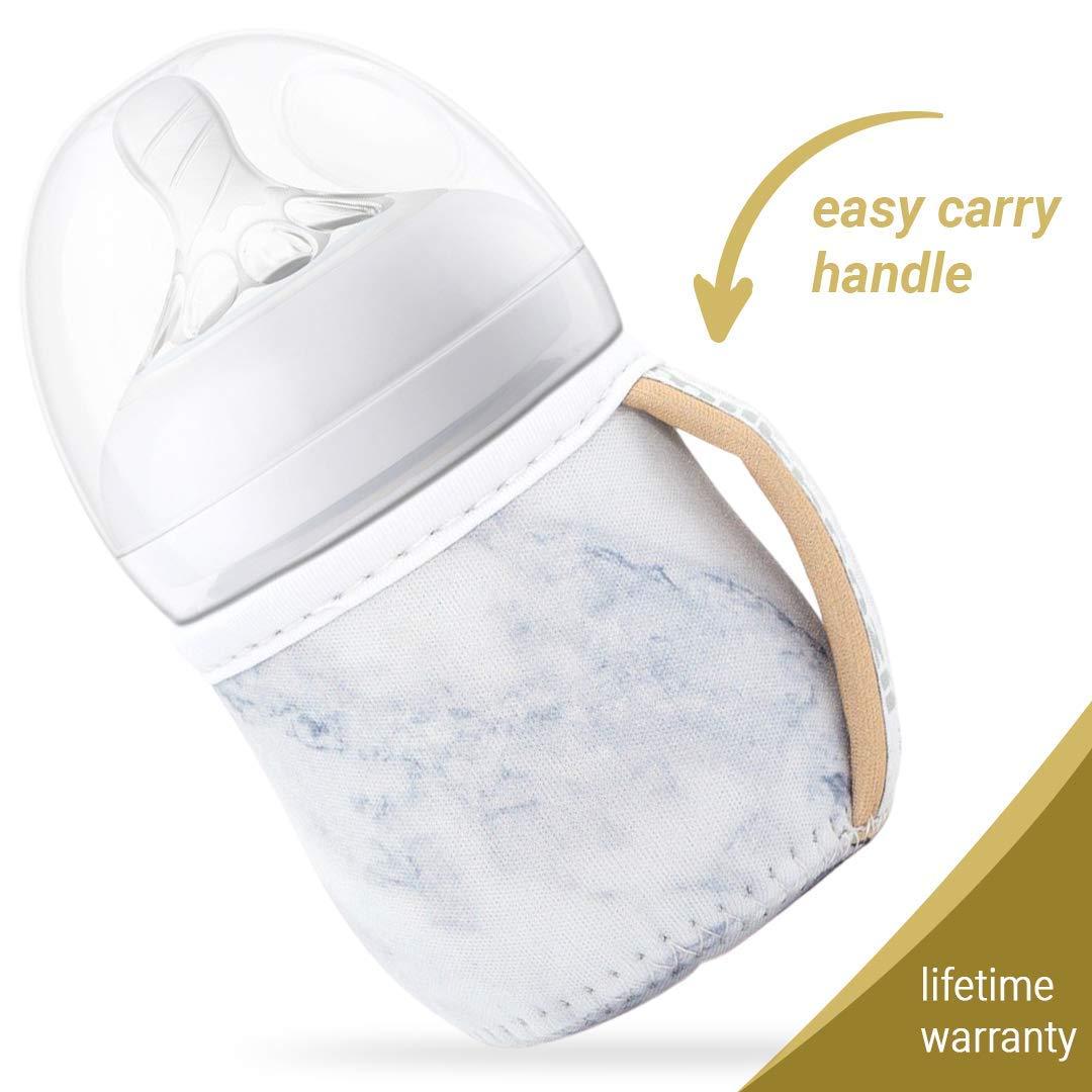 Milkboozii 4oz to 5oz Baby Glass Bottle Sleeve Reusable with