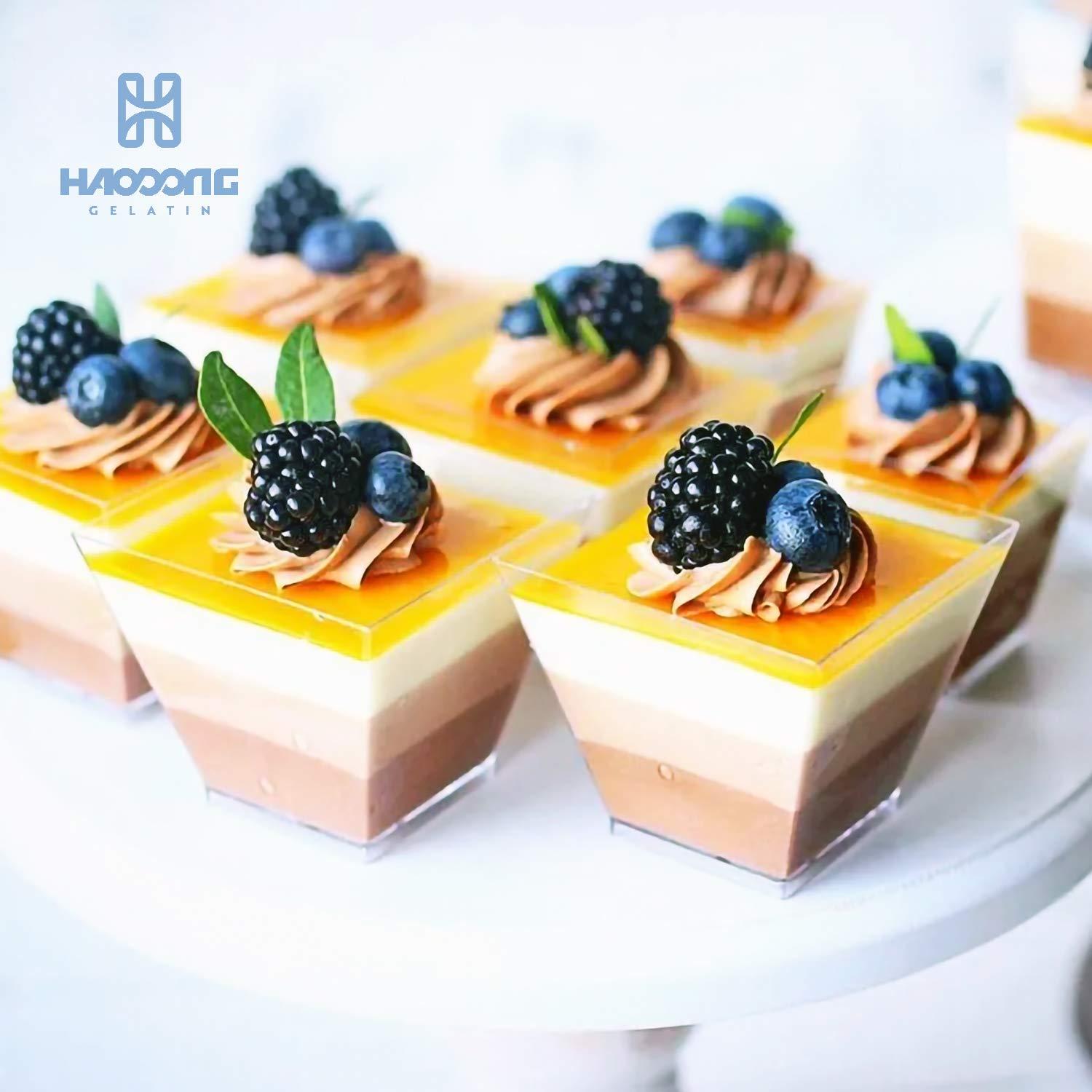 Haodong Beef Silver Leaf Gelatin Sheets 180 Bloom (10 Sheets 25g) for