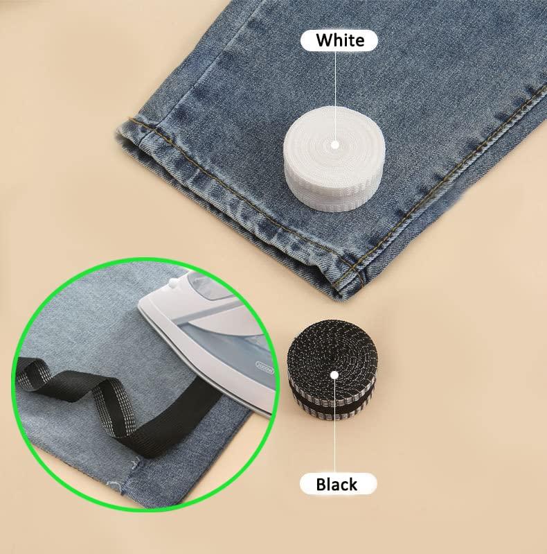 Black Self-Adhesive Pant Mouth Iron-on Hem Clothing Tape for Pants Fabric  Fusing