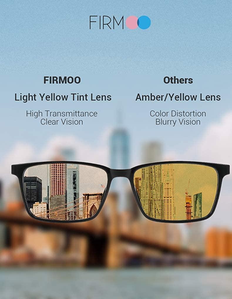  Firmoo Oversize Black Square Blue Light Blocking Glasses for  Women/Men,Lightweight Blue Light Glasses UV400 Protection Eyewear Glasses :  Health & Household