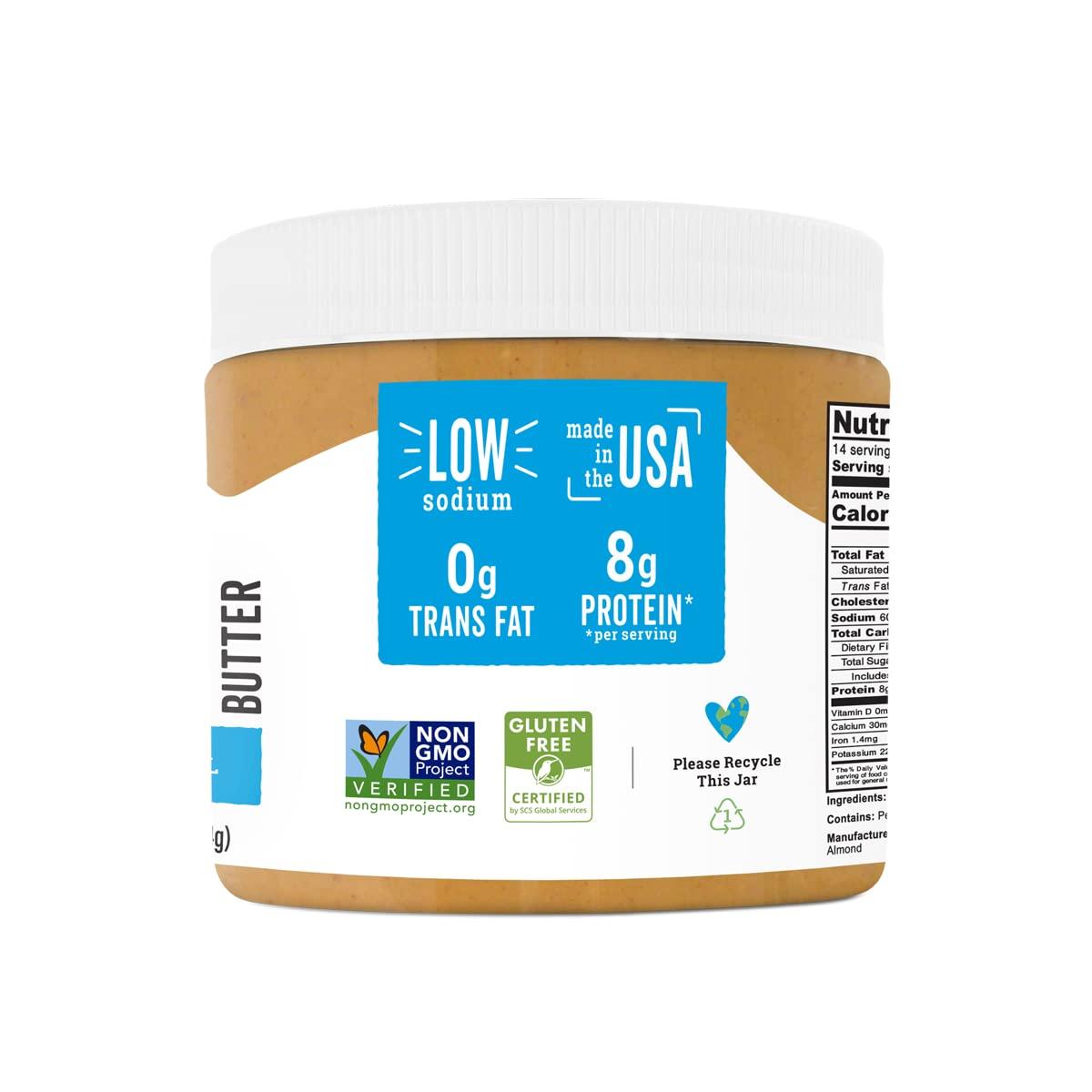 Natural Way Peanut Butter, Original, (1) 16 Ounce Jar Made with Olive