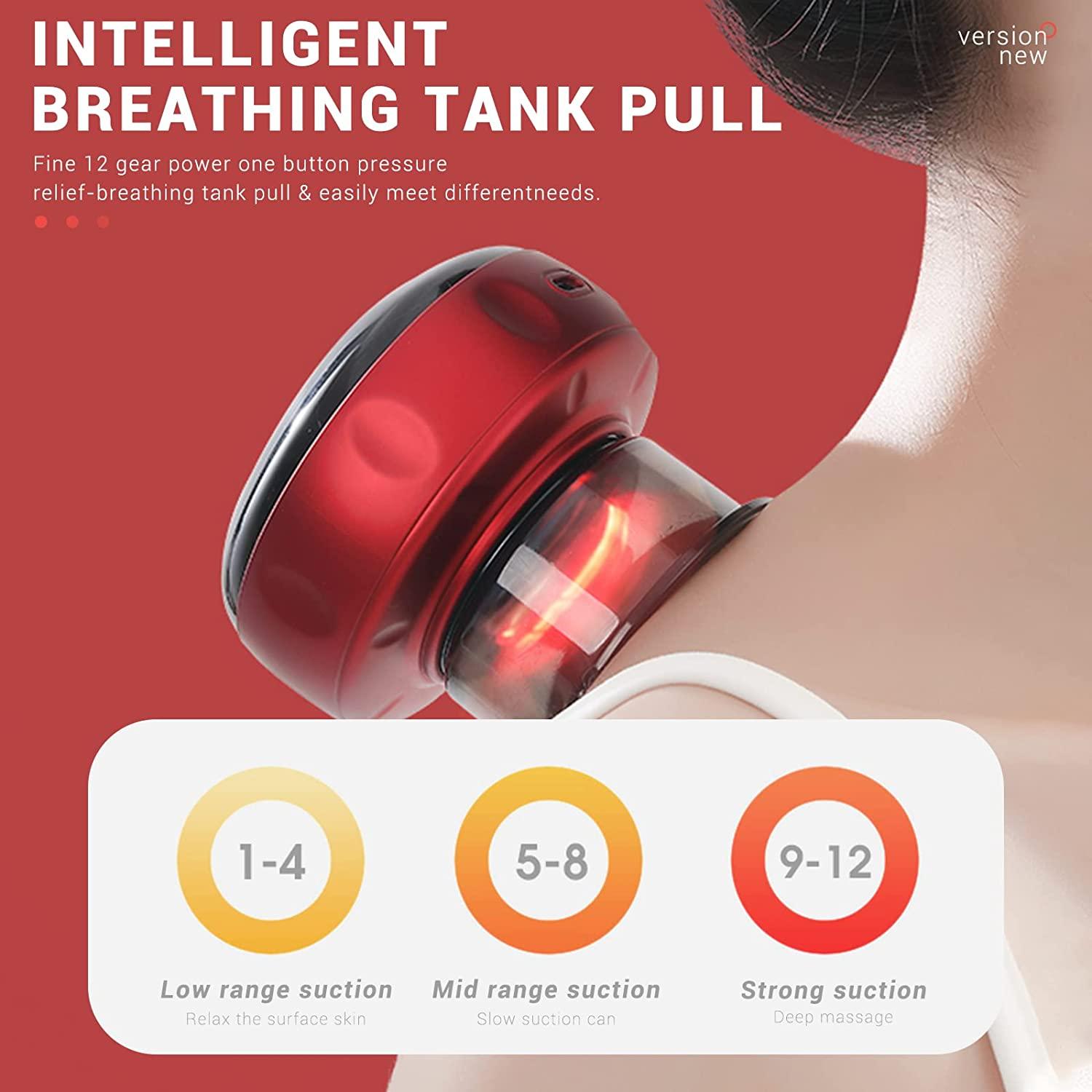 Electric Cupping Set with 12 Modes for Neck, Shoulder, and Back Massage