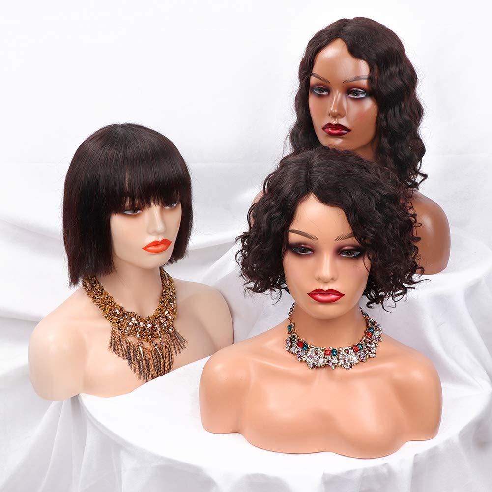 African Mannequin Head With Shoulders For Wigs Display Make Up Wig