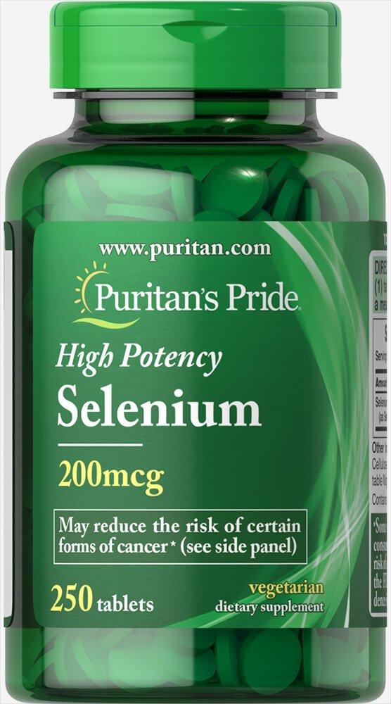 Puritan's Pride High Potency Selenium 200mcg 250 ct Essential Antioxidant Support