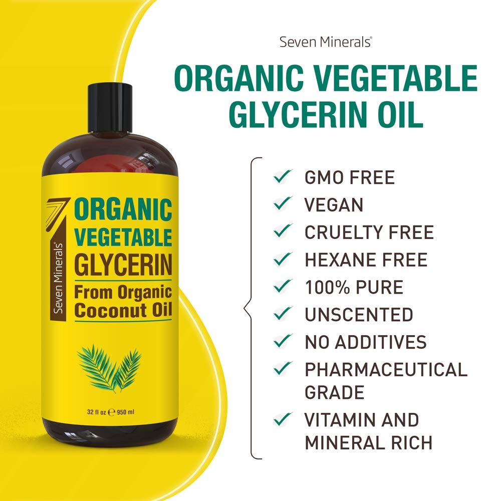 Organic Vegetable Glycerin - Big 32 fl oz Bottle - No Palm Oil