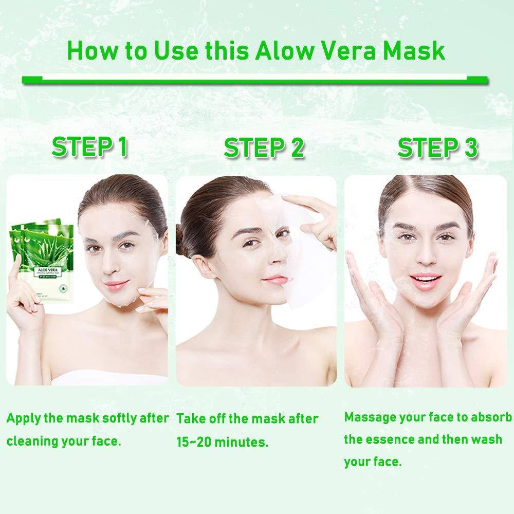 Aloe Hydrating Facial Sheet Masks - 10 Pack | Moisturizing Skincare for All  Skin Types | Buy Now with Express International Delivery | GoSupps.com