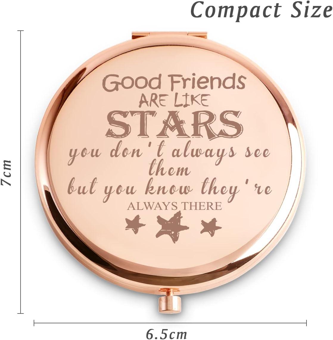 COYOAL Friendship Gifts for Women Personalized Inspirational Compact Mirror  Personalized Birthday Gifts for Friends Female Best Friend Birthday Gifts  for Her Bestie Coworker
